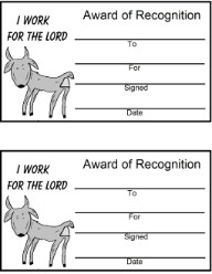 Animal Award Certificates